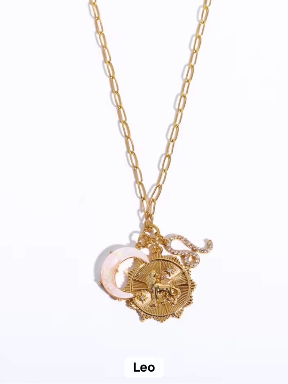 Gold Zodiac Coin Necklace (Pick 1) - Picture 6 of 10